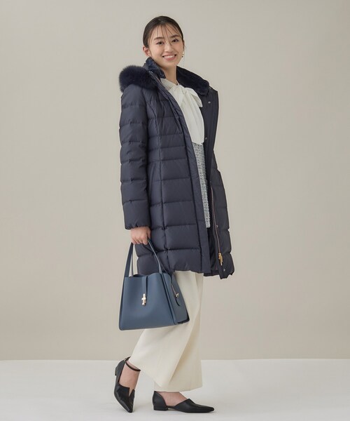 名品／撥水／抗菌防臭】ロング丈リサイクルダウンコート（ダウン