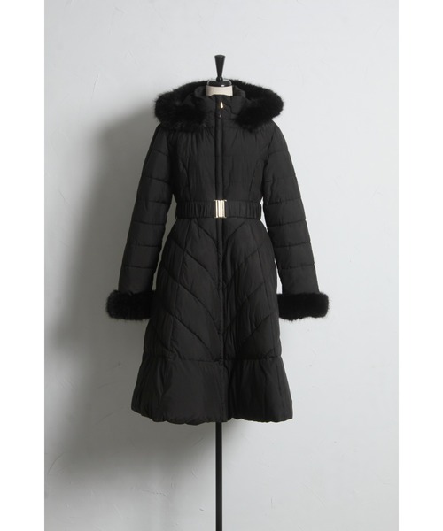 tocco closet(トッコ クローゼット)の「取り外し可能なファー&ベルト付きフィット&フレアキルティングコート(その他アウター・レディース・ブラック/アイボリー/バーガンディー/ベージュ・M)」の17枚目の写真