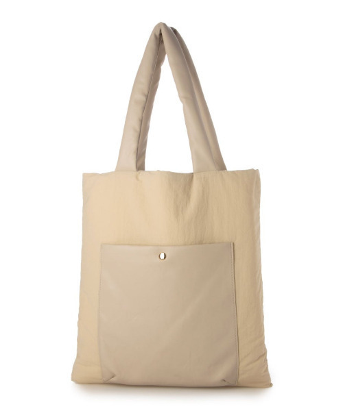 cache cache(カシュ カシュ)の「カシュカシュ cachecache / 合皮×ナイロンリバーシブルトート(トートバッグ・レディース・カーキ/アイボリー/ブラック・FREE)」の6枚目の写真