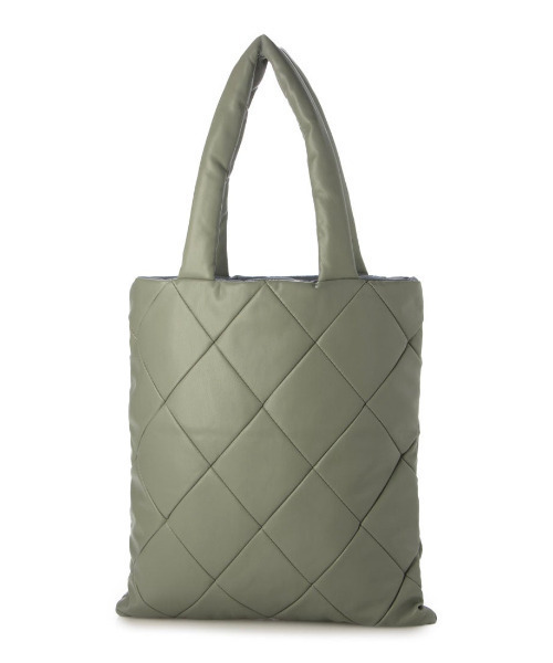 cache cache(カシュ カシュ)の「カシュカシュ cachecache / 合皮×ナイロンリバーシブルトート(トートバッグ・レディース・カーキ/アイボリー/ブラック・FREE)」の17枚目の写真