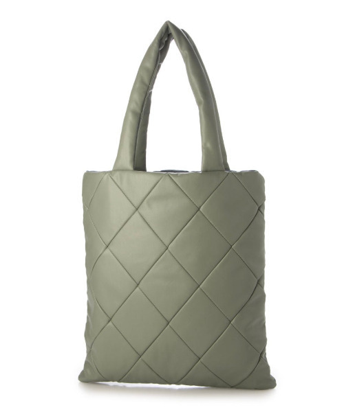 cache cache(カシュ カシュ)の「カシュカシュ cachecache / 合皮×ナイロンリバーシブルトート(トートバッグ・レディース・カーキ/アイボリー/ブラック・FREE)」の18枚目の写真