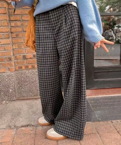 ViViDAY（ビビデー）の「裏起毛チェック柄スウェットパンツ（スウェットパンツ・レディース・ブラウン/ダークグレー・M）」の20枚目の写真