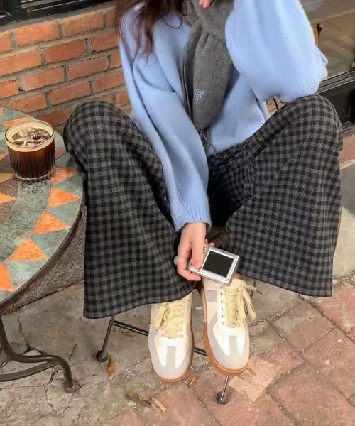 ViViDAY（ビビデー）の「裏起毛チェック柄スウェットパンツ（スウェットパンツ・レディース・ブラウン/ダークグレー・M）」の10枚目の写真