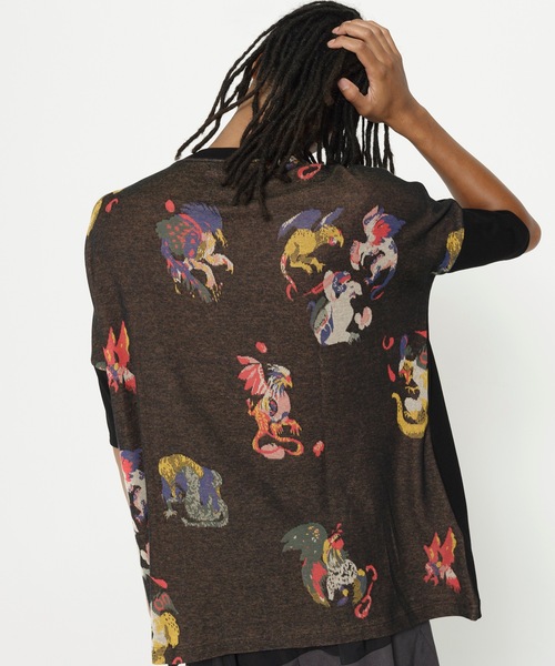 STOF（ストフ）の「DIVERCITY JQ BIG TEE（Tシャツ/カットソー・メンズ・ブラックミックス/チェック・S/M）」の2枚目の写真