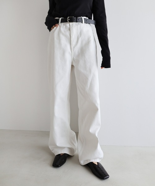 evernavy(エバーネイビー)の「《4サイズ展開》ツイルカーブパンツ【S/M/L/XL】(その他パンツ・レディース・グレー系その他/ホワイト・S/L/XL/M)」の5枚目の写真