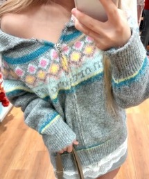 極美品★プリーツプリーズ　PLEATS PLEASE ノルディック柄トップス ノルディック柄ニット」に該当するトップスファッション通販 - ZOZOTOWN