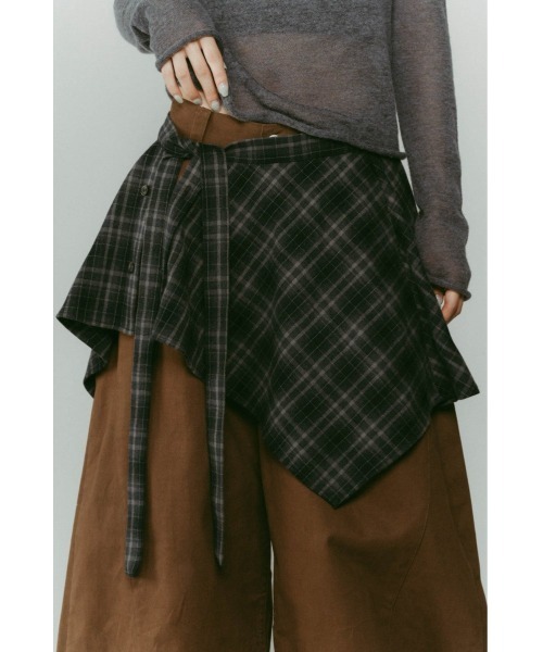 Knuth Marf（クヌースマーフ）の「shirt wrap denim pants（デニムパンツ・レディース・ブラウン/ブルー/ブラック・X-SMALL/SMALL/MEDIUM）」の11枚目の写真