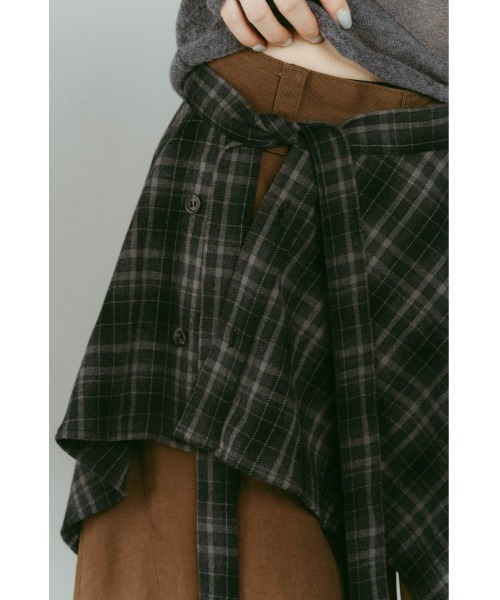 Knuth Marf（クヌースマーフ）の「shirt wrap denim pants（デニムパンツ・レディース・ブラウン/ブルー/ブラック・X-SMALL/SMALL/MEDIUM）」の12枚目の写真