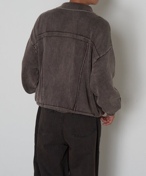 CIAOPANIC(チャオパニック)の「ヴィンテージライクニットジャケット(カーディガン/ボレロ・レディース・カーキ/チャコールグレー/ブラウン・LARGE/MEDIUM)」の17枚目の写真