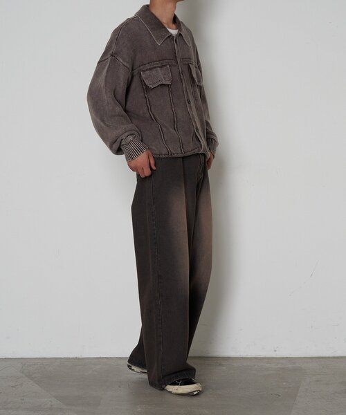 CIAOPANIC(チャオパニック)の「ヴィンテージライクニットジャケット(カーディガン/ボレロ・レディース・カーキ/チャコールグレー/ブラウン・LARGE/MEDIUM)」の18枚目の写真