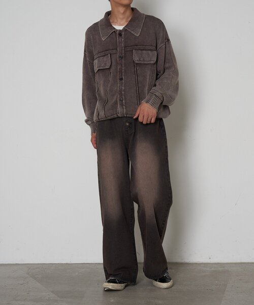 CIAOPANIC(チャオパニック)の「ヴィンテージライクニットジャケット(カーディガン/ボレロ・レディース・カーキ/チャコールグレー/ブラウン・LARGE/MEDIUM)」の20枚目の写真