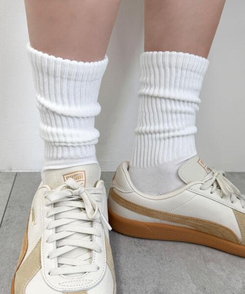 WEGO(ウィゴー)の「WEGO/サポート付き無地リブソックス(R)(ソックス/靴下・メンズ・ブラック/ホワイト・25-27CM)」の1枚目の写真