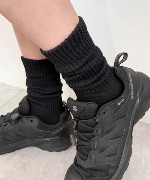 WEGO(ウィゴー)の「WEGO/サポート付き無地リブソックス(R)(ソックス/靴下・メンズ・ブラック/ホワイト・25-27CM)」の2枚目の写真