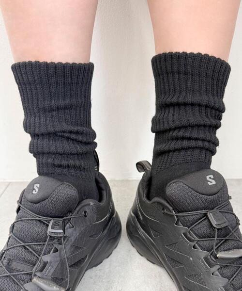 WEGO(ウィゴー)の「WEGO/サポート付き無地リブソックス(R)(ソックス/靴下・メンズ・ブラック/ホワイト・25-27CM)」の5枚目の写真
