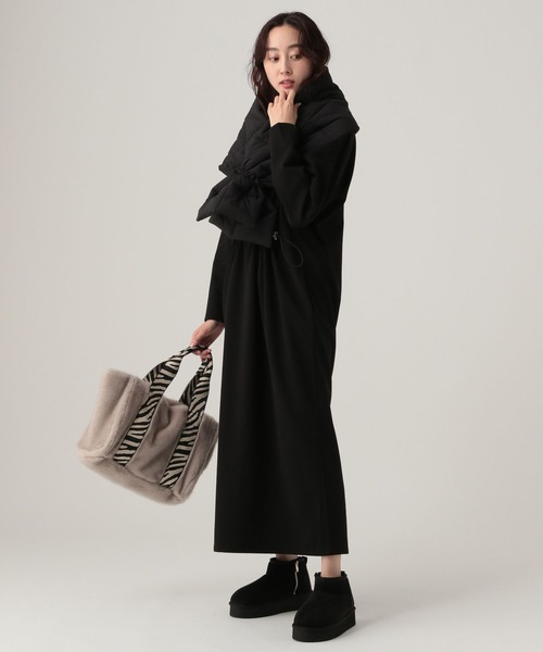 Elura（エルーラ）の「サマ見えあったかドロストワンピース/604272（ワンピース・レディース・ブラック/ホワイト/キャメル・FREE）」の22枚目の写真