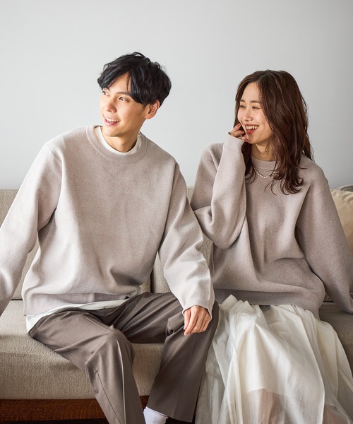 GLOBAL WORK（グローバルワーク）の「やわらかリッチモールニット/クルー/581133（ニット/セーター・メンズ・グレイッシュベージュ/ブラック/チャコールグレー/ブルー/レッド/ブラウン/グリーン/ネイビー/ベージュ/ライトグリーン・X-SMALL/SMALL/MEDIUM/LARGE/X-LARGE/XXL/3XL/XX-LARGE）」の5枚目の写真