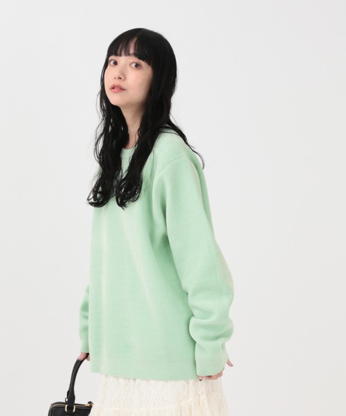 GLOBAL WORK（グローバルワーク）の「やわらかリッチモールニット/クルー/581133（ニット/セーター・メンズ・グレイッシュベージュ/ブラック/チャコールグレー/ブルー/レッド/ブラウン/グリーン/ネイビー/ベージュ/ライトグリーン・X-SMALL/SMALL/MEDIUM/LARGE/X-LARGE/XXL/3XL/XX-LARGE）」の7枚目の写真