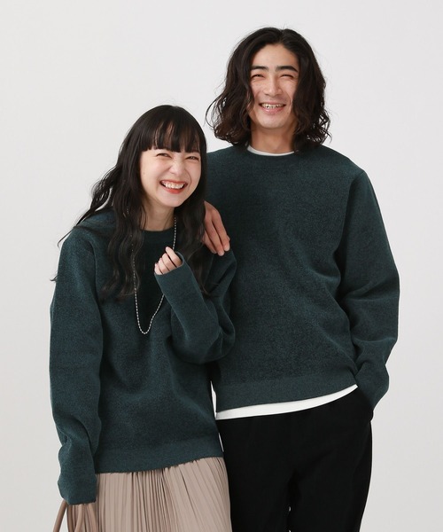 値下げ！GFORE レディース セーター 黒/グレー セール】やわらかリッチモールニット/クルー/581133（ニット/セーター