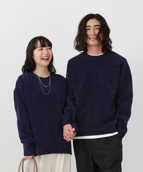 セール】やわらかリッチモールニット/クルー/581133（ニット/セーター