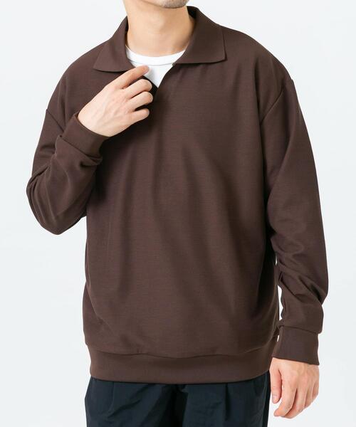 URBAN RESEARCH ROSSO MEN(アーバンリサーチロッソメン)の「ダブルフェイスサーマルスキッパーポロシャツ(ポロシャツ・メンズ・ブラック/ブラウン/アイボリー・LARGE/MEDIUM)」の9枚目の写真