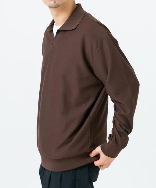 セール】ダブルフェイスサーマルスキッパーポロシャツ（ポロシャツ