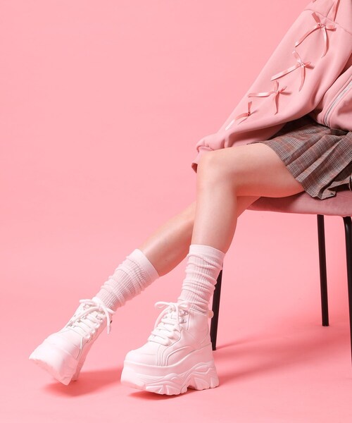 cs T&P(シーエスティーアンドピー)の「ハイカット厚底スニーカー(スニーカー・レディース・ブラック/ホワイト・S/M/L/LL)」の3枚目の写真