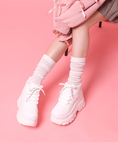 cs T&P(シーエスティーアンドピー)の「ハイカット厚底スニーカー(スニーカー・レディース・ブラック/ホワイト・S/M/L/LL)」の5枚目の写真