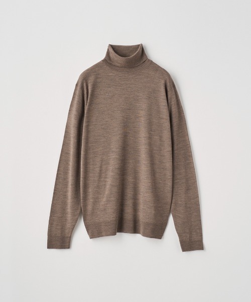 JOHN SMEDLEY（ジョンスメドレー）の「タートルネック長袖ニットプルオーバー（ニット/セーター・メンズ・ブルー系その他4/ブラウン系その他/グレー系その他/ブラック/ブラウン系その他2/チャコールグレー/グレー/ブルー系その他/ダークグレー/グリーン/ブラウン系その他3/レッド系その他/ベージュ系その他/ホワイト/ダークネイビー/オレンジ・L/M/S/XL）」の8枚目の写真