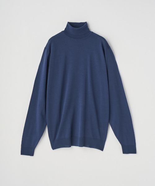 JOHN SMEDLEY（ジョンスメドレー）の「タートルネック長袖ニットプルオーバー（ニット/セーター・メンズ・ブルー系その他4/ブラウン系その他/グレー系その他/ブラック/ブラウン系その他2/チャコールグレー/グレー/ブルー系その他/ダークグレー/グリーン/ブラウン系その他3/レッド系その他/ベージュ系その他/ホワイト/ダークネイビー/オレンジ・L/M/S/XL）」の12枚目の写真