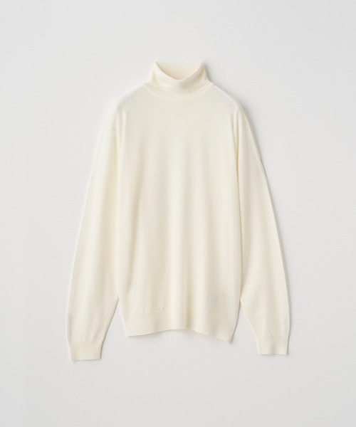 JOHN SMEDLEY（ジョンスメドレー）の「タートルネック長袖ニットプルオーバー（ニット/セーター・メンズ・ブルー系その他4/ブラウン系その他/グレー系その他/ブラック/ブラウン系その他2/チャコールグレー/グレー/ブルー系その他/ダークグレー/グリーン/ブラウン系その他3/レッド系その他/ベージュ系その他/ホワイト/ダークネイビー/オレンジ・L/M/S/XL）」の2枚目の写真