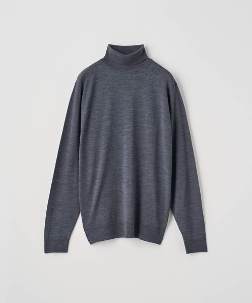 JOHN SMEDLEY（ジョンスメドレー）の「タートルネック長袖ニットプルオーバー（ニット/セーター・メンズ・ブルー系その他4/ブラウン系その他/グレー系その他/ブラック/ブラウン系その他2/チャコールグレー/グレー/ブルー系その他/ダークグレー/グリーン/ブラウン系その他3/レッド系その他/ベージュ系その他/ホワイト/ダークネイビー/オレンジ・L/M/S/XL）」の4枚目の写真