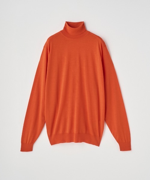 JOHN SMEDLEY（ジョンスメドレー）の「タートルネック長袖ニットプルオーバー（ニット/セーター・メンズ・ブルー系その他4/ブラウン系その他/グレー系その他/ブラック/ブラウン系その他2/チャコールグレー/グレー/ブルー系その他/ダークグレー/グリーン/ブラウン系その他3/レッド系その他/ベージュ系その他/ホワイト/ダークネイビー/オレンジ・L/M/S/XL）」の16枚目の写真