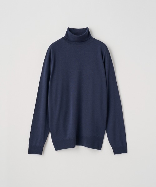 JOHN SMEDLEY（ジョンスメドレー）の「タートルネック長袖ニットプルオーバー（ニット/セーター・メンズ・ブルー系その他4/ブラウン系その他/グレー系その他/ブラック/ブラウン系その他2/チャコールグレー/グレー/ブルー系その他/ダークグレー/グリーン/ブラウン系その他3/レッド系その他/ベージュ系その他/ホワイト/ダークネイビー/オレンジ・L/M/S/XL）」の13枚目の写真