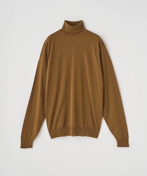 JOHN SMEDLEY（ジョンスメドレー）の「タートルネック長袖ニットプルオーバー（ニット/セーター・メンズ・ブルー系その他4/ブラウン系その他/グレー系その他/ブラック/ブラウン系その他2/チャコールグレー/グレー/ブルー系その他/ダークグレー/グリーン/ブラウン系その他3/レッド系その他/ベージュ系その他/ホワイト/ダークネイビー/オレンジ・L/M/S/XL）」の9枚目の写真