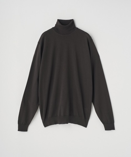 JOHN SMEDLEY（ジョンスメドレー）の「タートルネック長袖ニットプルオーバー（ニット/セーター・メンズ・ブルー系その他4/ブラウン系その他/グレー系その他/ブラック/ブラウン系その他2/チャコールグレー/グレー/ブルー系その他/ダークグレー/グリーン/ブラウン系その他3/レッド系その他/ベージュ系その他/ホワイト/ダークネイビー/オレンジ・L/M/S/XL）」の10枚目の写真