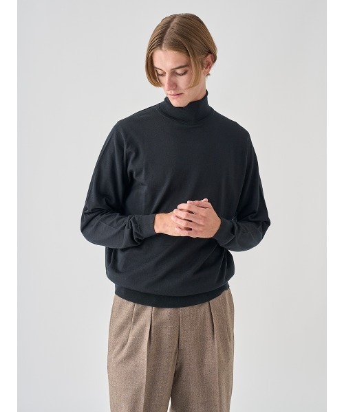 JOHN SMEDLEY（ジョンスメドレー）の「タートルネック長袖ニットプルオーバー（ニット/セーター・メンズ・ブルー系その他4/ブラウン系その他/グレー系その他/ブラック/ブラウン系その他2/チャコールグレー/グレー/ブルー系その他/ダークグレー/グリーン/ブラウン系その他3/レッド系その他/ベージュ系その他/ホワイト/ダークネイビー/オレンジ・L/M/S/XL）」の21枚目の写真