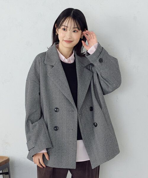 セール】オーバーサイズ Pコート（ピーコート）｜COMME CA ISM