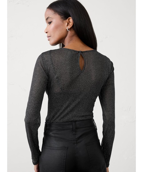 BANANA REPUBLIC FACTORY STORE(バナナリパブリック ファクトリーストア)の「BANANA REPUBLIC FACTORY STORE ルレックス メッシュトップス(Tシャツ/カットソー・レディース・ブラック・L/M/S/XS)」の3枚目の写真