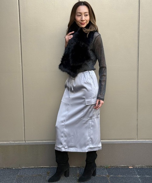 BANANA REPUBLIC FACTORY STORE(バナナリパブリック ファクトリーストア)の「BANANA REPUBLIC FACTORY STORE ルレックス メッシュトップス(Tシャツ/カットソー・レディース・ブラック・L/M/S/XS)」の6枚目の写真
