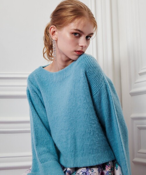 LOULOU WILLOUGHBY(ルルウィルビー)の「【LOULOU WILLOUGHBY】MOU CODEプルオーバー(ニット/セーター・レディース・ブルー/ラベンダー/アイボリー・2)」の3枚目の写真