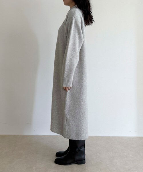 fredy emue（フレディエミュ）の「FR刺繍衿付きニットワンピース（ワンピース・レディース・オレンジ/ネイビー/グレー・38）」の14枚目の写真