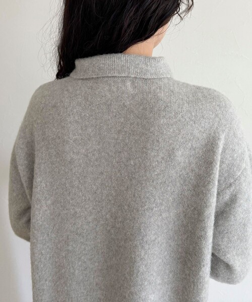 fredy emue（フレディエミュ）の「FR刺繍衿付きニットワンピース（ワンピース・レディース・オレンジ/ネイビー/グレー・38）」の16枚目の写真