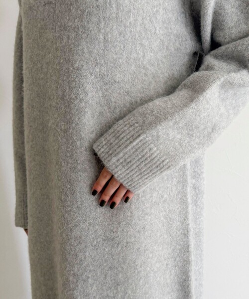 fredy emue（フレディエミュ）の「FR刺繍衿付きニットワンピース（ワンピース・レディース・オレンジ/ネイビー/グレー・38）」の20枚目の写真