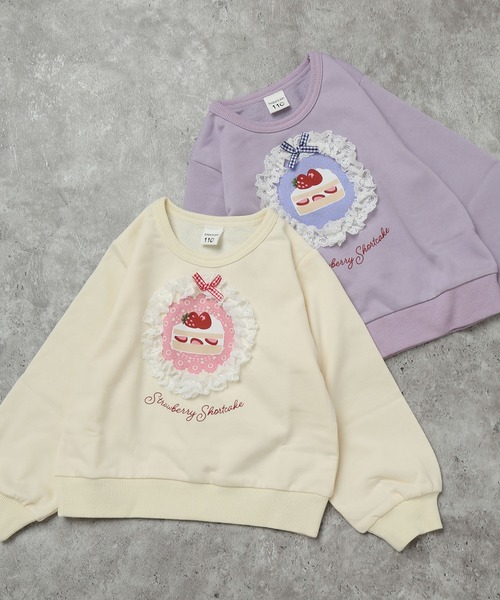 SUNDAYS SUN（サンデイズ サン）の「プリントトレーナー(ケーキ)（スウェット・キッズ・ラベンダー/アイボリー・100/130/80/120/110/90）」の7枚目の写真