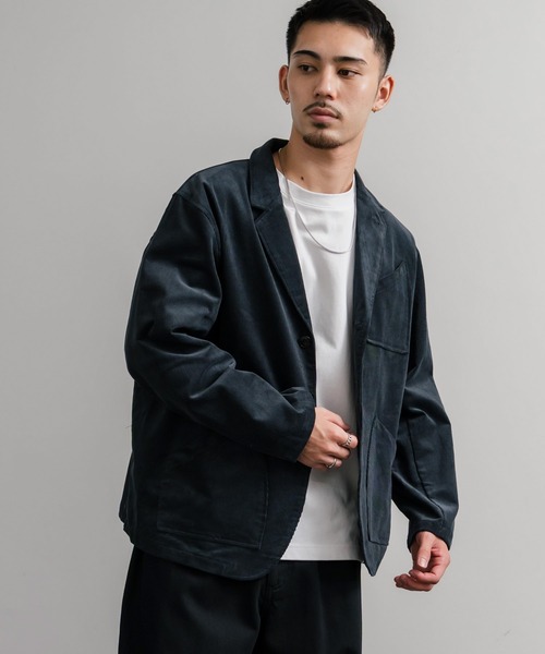 Audience(オーディエンス)の「Upscape Audience アップスケープオーディエンス 日本製 国産 14WALEコーデュロイ マンチェスター ロガージャケット AUD7344(ミリタリージャケット・メンズ・スミクロ/ダークブラウン/ライトブラウン/ブラック・L/XL/M)」の3枚目の写真