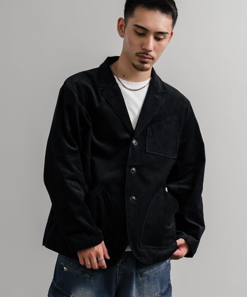 Upscape Audience アップスケープオーディエンス 日本製 国産 14WALEコーデュロイ マンチェスター ロガージャケット AUD7344