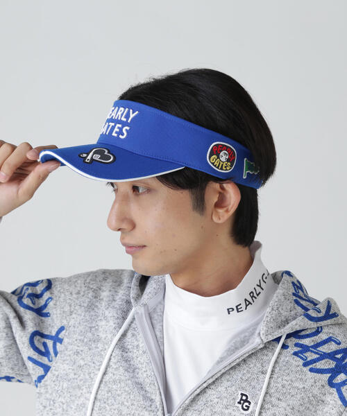 PEARLY GATES】2段ロゴリサイクルツイルBASICバイザー (UNISEX)（サン