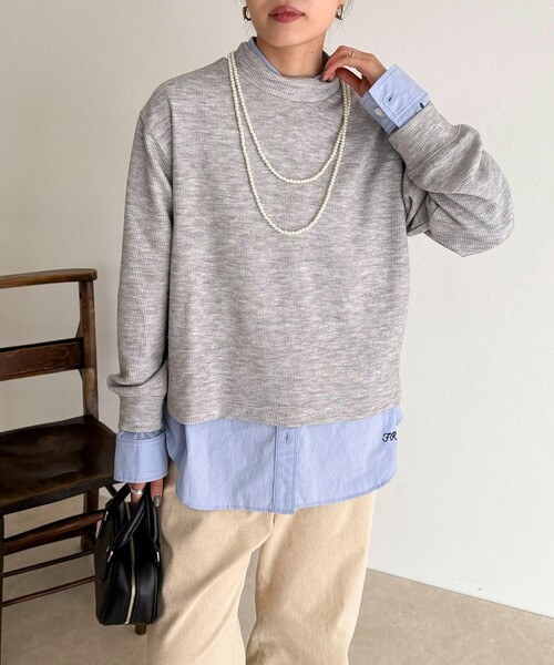 fredy emue（フレディエミュ）の「ニットソークロップドプルオーバー