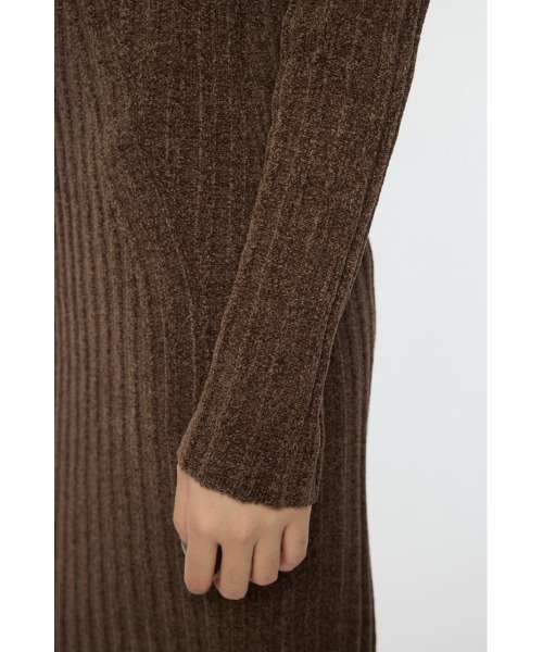 MOUSSY(マウジー)の「VELOUR TOUCH ニットドレス(ワンピース・レディース・ブラウン/ライトブラック・FREE)」の11枚目の写真