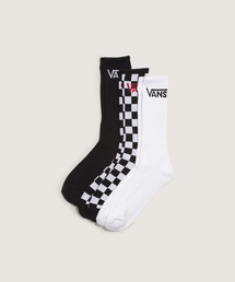 VANS（バンズ）の「クラシック クルーソックス（3足） / CLASSIC CREW Black/White VN000F0XY281（ソックス/靴下）」
